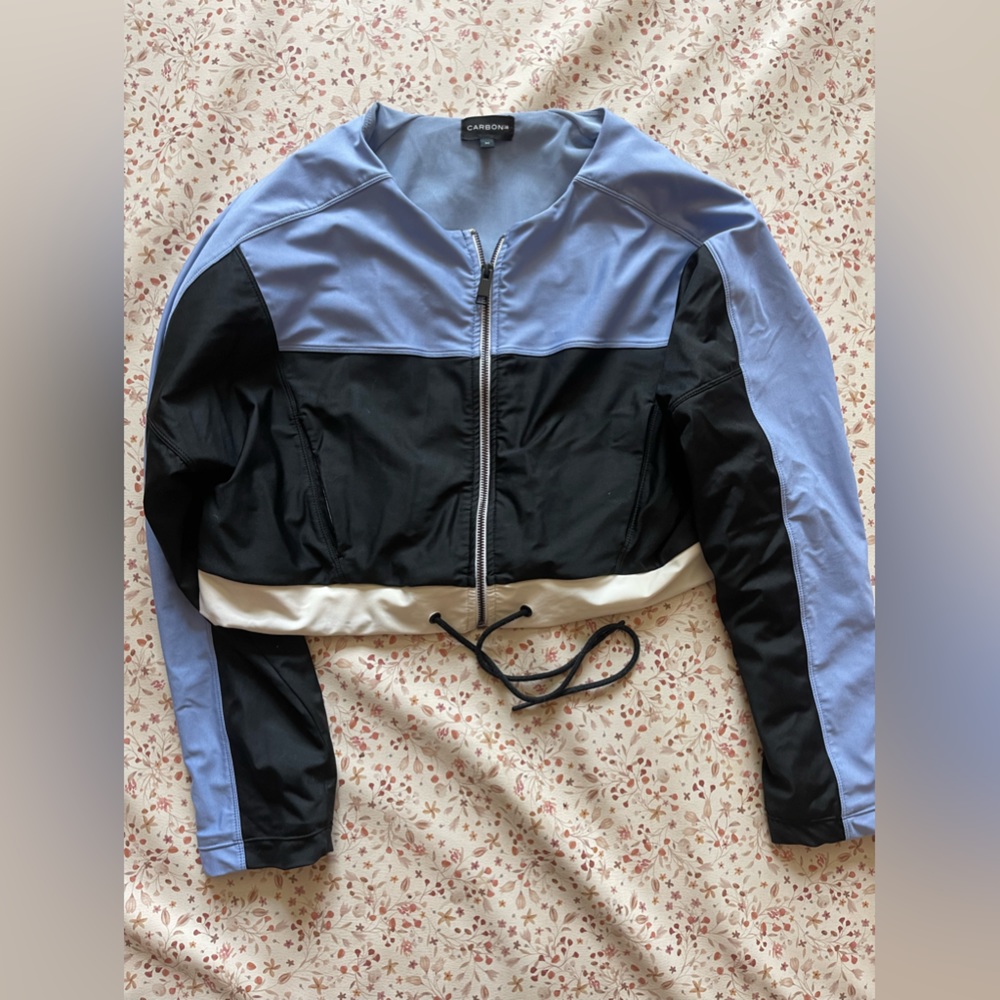 Carbon38 Workout jacket color block size M